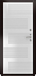 Дверь ДвериПРО Квадро ФЛ-185 (10мм, ПВХ Ясень белый) DPRO227821 фото